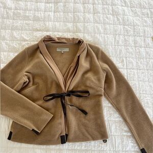 Henriette Steffensen Copenhagen M medium cardigan camel brown fleece